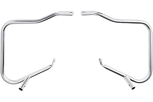 TCT-MOTORPARTS Chrome 7/8" SaddlebagSaddle Bags Guard Bracket For Harley Touring Road King Street Electra Ultra Glide 2014-2024 2023 2022 2021 2020