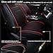 Super PDR Luxury PU Leather Auto Car Seat Covers 5 Seats Full Set Universal Fit Easy to Clean Anti-Slip Four Seasons General Car Seat Cushions (Black&Red M)