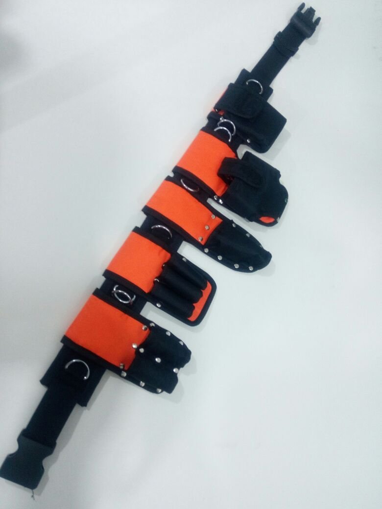 Scaffolding Nylon Padded Tool Belt.- 8 Toolset Pouch | BBI Spanner Ratchet Pockets Level Tape Mobile Holder