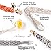 Mkono Macrame Baby Pacifier Clips,3 Pack Pacifier Soothies Teething Ring Holder for Boys and Girls Braided Pacifier Leash &Teething Toys-Best Baby Shower Gifts(Orange,Gray,Ivory)