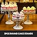 Happybuy 12 PCS White Cake Stands Set Metal Antique Cupcake Stand Pastry Trays Dessert Display Plate Birthday Party Wedding Cake Stand Holder with Crystal Pendants and Beads (12PCS, White)