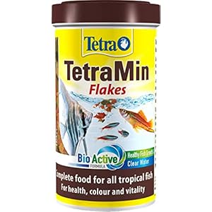 Tetra Min Fish Food Flakes, Complete and Varied Food for All Tropical Fish, 500 ml/100 g