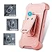 S6 Edge Case, Galaxy S6 Edge Case, BENTOBEN Shockproof Drop Protection Heavy Duty Rugged Belt Clip Holster Kickstand Hybrid Hard PC Soft Silicone Protective Case for Samsung Galaxy S6 Edge, Rose Gold
