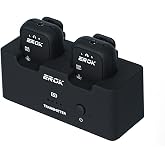 EROK WP-12 Wireless in Ear Monitor System, 2.4G Stereo Low Latency Transmitter and Receiver, Rechargeable in-Ear Ear Monitor for Live Stage, Recording, Studio Monitoring(1*Set)
