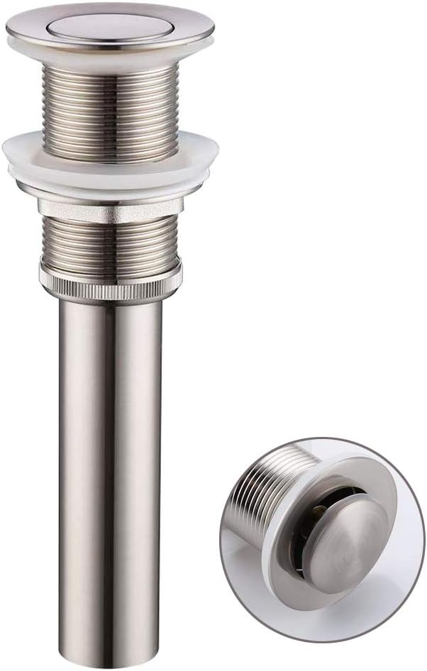 Bathroom Sink Drain, Pop Up Drain Stopper without Overflow Vessel Sink