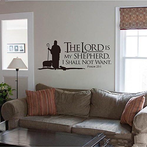 Decals wall stickers Sayings Lettering Room Home Wall Decor Mural Art Psalms 23 The LORD is My Shepherd Inspiration Motivational for Bedroom Sofa Living Room