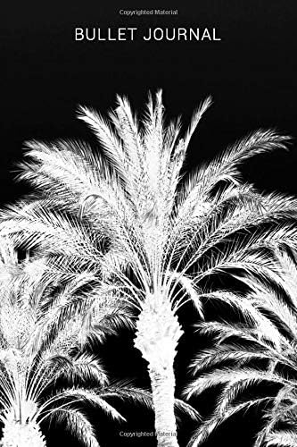 Bullet Journal: Palm Trees - Lined Composition Notebook - 6x9 - 100 Pages - Black & White Paperback – September 27, 2019