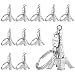Outus 15 Pieces Eiffel Tower Keyring Retro Adornment French Souvenirs Keychains (Silver)