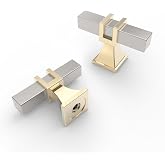 9BUILD 10 Pack 2 Inch Satin Nickel Cabinet &amp; Drawer T Bar Knobs