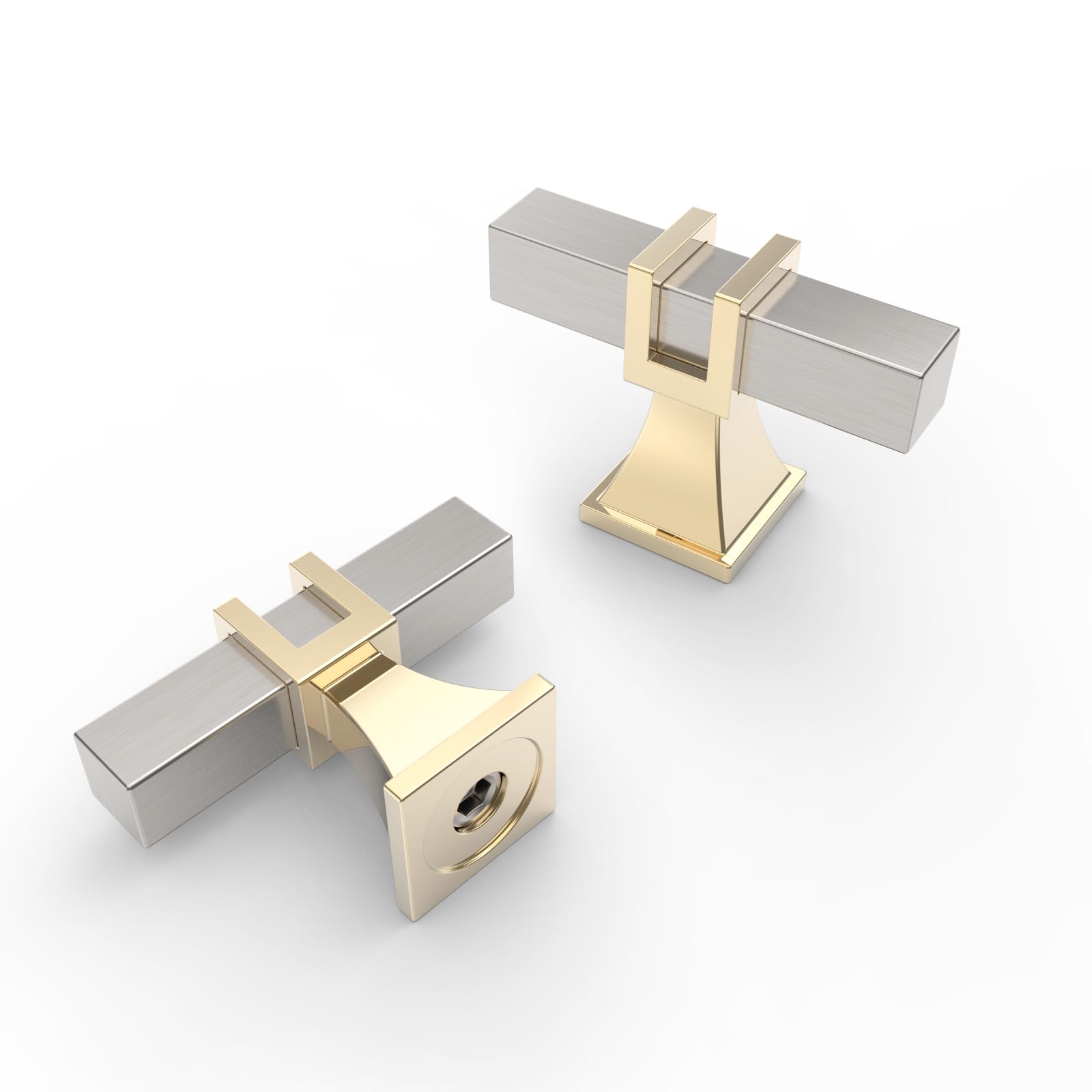 Photo 1 of 9BUILD 10 Pack 2 Inch Satin Nickel Cabinet & Drawer T Bar Knobs