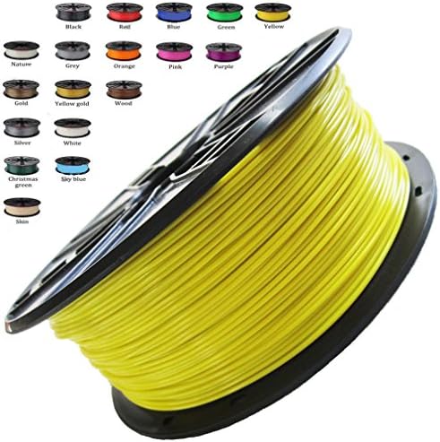 Melca 1.75 3D Printer Filament PLA 1kg +/- 0.03mm, Yellow (#F8F32B)