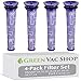 GreenVacShop 4pk Filter Set Replacement for Dyson Absolute Animal Motorhead V8+, V8, V7, V6, DC62, DC61, DC59, DC58 Vacuum, 4 Pre Filters, Replaces Part # 965661-01