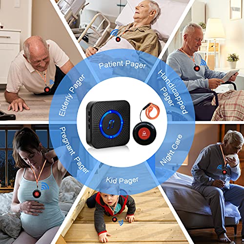 Caregiver Pager Door Open Alert for Elderly Dementia Patients,Sanjie Door Sensor Chime Alarm Kit