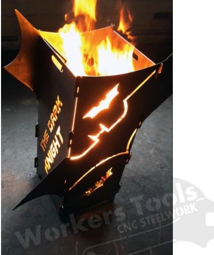 Batfire Column Fireplace Fire Basket Grate Batman Style With Desired Text Amazon De Baumarkt amazon de