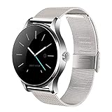 SEPVER All-in-1 K88h Smart Watch Round IPS Screen Bluetooth 4.0 heart rate monitor Pedometer sync calls and messages compatible with iPhone and Android Smart Phones