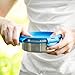 LunchBots Salad Bowl Lunch Container - 3 Cup - Leak Proof Lid - Stainless Steel Inside - Not Insulated - BPA Free, Dishwasher Safe - Royal - 3 Cup