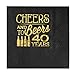 Crisky Cheers to 40 Years 40th Birthday Napkins Black and Gold 40th Brithday Decorations Birthday Party Supplies Beverages Napkins 50 PCS, 3-Ply