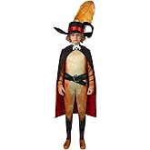 Puss Costume Cat in Boots Cosplay Hat Cape Cloak Outfits with Belt Accessories Props Boots Cover for Halloween