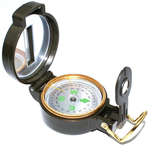 Multifunction Military Lensatic Compass,Lightweigh,Foldable,Hiking Sighting Compass