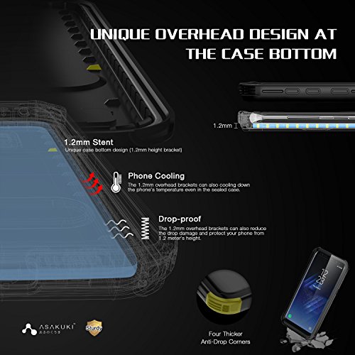 image for Samsung Galaxy S8 Case,ASAKUKI Full Body Case With Screen Protector,Wa
