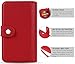 iPhone 5S/SE Wallet Case, HYSJY Magnetic Detachable PU Leather Wallet Purse for Women Men with Zipper, Credit Card Slots, Card Holer,Flip Slim Cover Case Fit iPhone 5/5S/SE (Zip-Red)