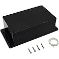 LMioEtool Junction Box Waterproof Dustproof IP65 ABS Plastic Universal Electric Project Enclosure Black with Fixed Ear 7.87"x4.72"x2.95"(200 x 120 x 75 mm)
