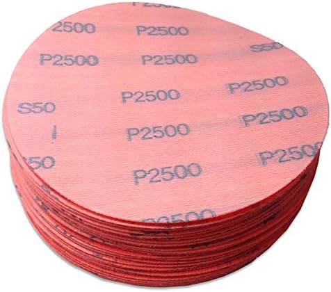 5 Inch High Performance Hook and Loop Wet / Dry Auto Body Film Sanding Discs, 50-Pack