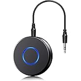 Bluetooth Aux Adapter for Car, SONRU Bluetooth 5.0 Receiver for Car,Wireless Audio Adapter Portable Hands-Free Car Kits with 