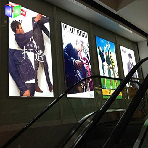 Hksign 27x40 Inches Illuminated Aluminum Backlit Poster Frame