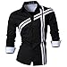 jeansian Men's Slim Fit Long Sleeves Casual Dress Shirts Tops Z006