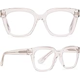 DIFF Ava Reading Glasses | Blue Light Blocking Oversized Readers | Lightweight Designer Square Frames