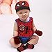 Marvel Baby Boys Avengers Spiderman Hat with Mitts and Bootie Gift Set, 0-3M