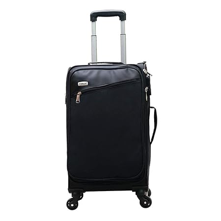 Timus Cameroon Plus 4 Wheel Trolley Suitcase - 21 Inch (Black)