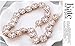 Crystal Rhinestone Wedding Bridal Rose Gold Headband Hair Hairpiece with Ivory Ribbon