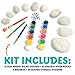 Rock Painting Kit for Kids | DIY Craft Set with 10 Smooth White River Rocks Hand Picked for Rock Art, 12 Kid Friendly Acrylic Paint Colors, 3 Paint Brushes, and Bonus Googly Eye Pack