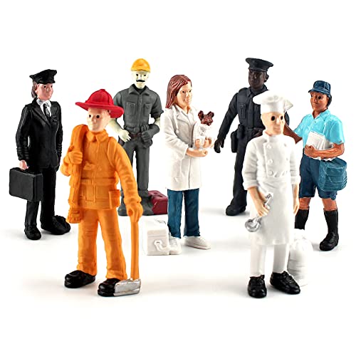 BRETOYIN Working People Figurines Toy Playset 7PCS
