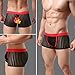 Binmer(TM)Men Stripe Underwear Boxer Briefs Shorts Bulge Pouch Soft Underpants (M, Black)