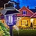 New & Improved Solar Powered Zapper- Enhanced Outdoor Flying Insect Killer- Hang or Stake in The Ground- Cordless Garden Lamp- Portable LED Machine- Best Stinger for Mosquitoes/Moths/Flies (Black) primary