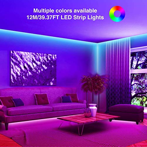 Elfeland LED Strip Lights 39.3FT/12M 5050 RGB Light Strips Color