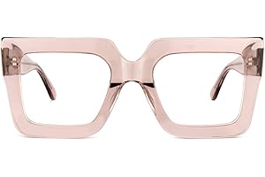 Zeelool Stylish Thick Oversized Square Blue Light Blocking Glasses for Women 100% UV400 Protection Brandon VFP0306