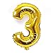 Ruimeier 40 Inch Gold Number Balloons ( Number 30 ) Huge Mylar Foil Balloon for 30th Birthday Anniversary Party Decoration BA030
