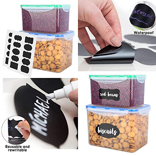 [10 Packs]Food Storage Containers,MCIRCO Airtight Flour Containers Pantry Storage Containers - Thumbnail 4