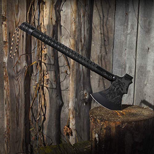RZChome Portable Outdoor Survival Axes and Hatchets for Camping Survival Axe Head Multitool Hiking Hunting Backpacking Emergency Adventures