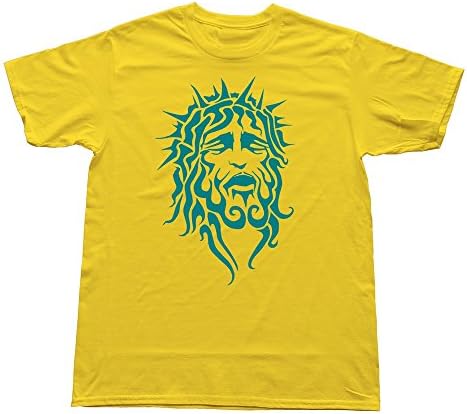 YYSZXC Men's Jesus Christ Crown Thorns T Shirt XX-Large Yellow