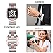 Wearlizer Stainless Steel Band Compatible for Fitbit Versa/Versa 2/Versa Lite Bands Women Men,Ultra-Thin Lightweight Replacement Band Strap Bracelet Compatible for Fitbit Versa (RoseGold+Silver)