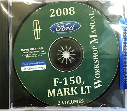 2008 Ford F-150 Truck, Pickup and Lincoln Mark LT Factory Workshop Manuals on CD - Includes XL STX XLT FX4 LARIAT KING RANCH HARLEY MARK LT