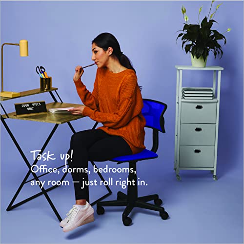 Urban Shop Swivel Mesh Desk Chair, Royal Blue Pricepulse