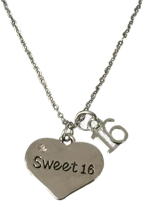 Infinity Collection Sweet 16 Charm Necklace Girls Sweet 16