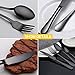 WOAIWO-Q 20--Piece Flatware Silverware Set ，Tableware Set ，Dinnerware Set Service for 4 Stainless Steel Cutlery Include Knife Fork Spoon Dishwasher Safe (Black)
