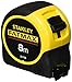 STANLEY Tape Measure Blade Armor 8 M Metric Shock Resistant with Mylar Coating and Cushion Grip 0-33-728
